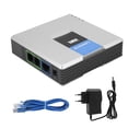 thumbnail image 3 of VoIP Gateway Internettelefon 2 Ports Adapter SIP RJ45-kabel pour Linksys PAP2T EU-kontakt 100-240V, 3 of 5