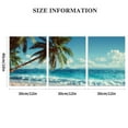 thumbnail image 3 of Large Wall Art Ocean Waves Canvas Pictures Coconut Trees Sands Beach Seascape Landscape Modern Summer Sea Nature Canvas Artwork Contemporary Wall Art for Living Room Bedroom Home Wall Decor 12x16x3pcs, 3 of 6