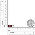 thumbnail image 3 of Gem Stone King 925 Sterling Silver Red Garnet Stud Earrings for Women Men (3.60 Cttw, Gemstone Birthstone, Emerald Cut 7X5MM), 3 of 5