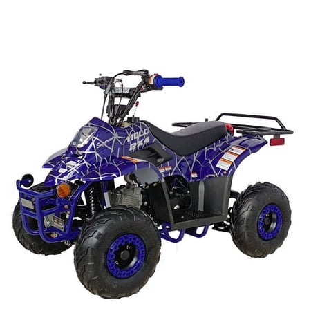HHH 110cc ATV Boulder 110B1 Gas Quad Youth Fully Automatic Children 4 Wheeler ( Blue Spider )