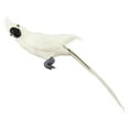 thumbnail image 2 of Loro emplumado, pájaro artificial, pájaro de espuma realista con modelo de loro de pájaro de garra, loro de simulación, para césped de paisaje de boda blanco DYNWAVEMX Estatua de loro de simulación, 2 of 8