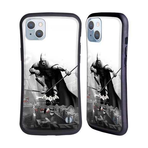 Head Case Designs Officially Licensed Batman Arkham City Key Art Comic Book Cover Hybrid Case Compatible with Apple iPhone 14 Plus