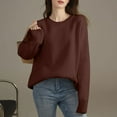 thumbnail image 5 of qelini Sweaters for Women Plus Size Crewneck Pullover Knitted Sweaters Solid Long Sleeve Tops Classic Dressy Blouses, 5 of 6
