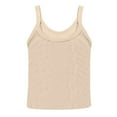 thumbnail image 4 of Women'S Tops Casual, Built In Bra Comfort Colors Square Neck Sleeveless Workout Athletic Crop Elastic Tank Tops For Women 2025 Tank Tops Low Cut Plus Size Tunic Tops Casual (XL, Khaki) ZMTing, 4 of 4