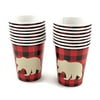 Bear Cups - 16 Set Buffalo Plaid Lumberjack Party Supplies Birthday Baby Shower