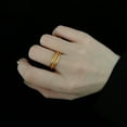 thumbnail image 3 of Womens Geometric Copper Ring Index Finger Ring Adjustable Band Fashion Jewelry Gift for Her Geometric Design Ring Copper Not Inlaid Ring, 3 of 5