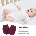 thumbnail image 3 of Guardurnaity Manoplas para bebés Sensación cómoda Guantes para recién nacidos Estilo clásico Diseño considerado Accesorios para bebés guantes y mitones vino rojo, 3 of 6