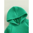 thumbnail image 5 of TSEXIEFOOFU Baby Fall Winter Hooded Romper Casual Long Sleeve Solid Color Front Pocket Bodysuit, 5 of 8