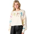thumbnail image 6 of Ladies Sparkly Skeleton Pattern Sweatshirt Top for Festive Fashion, 6 of 16