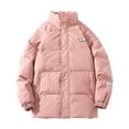thumbnail image 1 of Chaqueta cálida con cuello levantado de color caramelo para hombre de nuevo estilo de pareja de invierno de algodón Pompotops  oipoqjl20657, 1 of 1