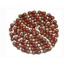 Lowrider 1 Speed BMX Chain, 112 Links (Red/Chrome)