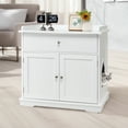 thumbnail image 2 of Pefilos 30" Cat Litter Box Furniture with Drawer, Cat Washroom Hidden Litter Box Enclosure, Indoor Wood Cat House Cabinet, White, 2 of 7