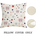 thumbnail image 3 of 4th of July Decorations Pillow Covers 18x18 Inch Patriotic Red Blue Star Throw Pillows Cover Set of 2 Memorial Day Pillow Case Holiday Farmhouse Cushion Cover for Outdoor Bedroom Couch Sofa Decor, 3 of 6