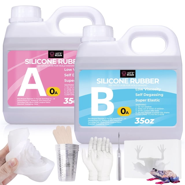 Kit de Molde de Silicona LET'S RESIN 2kg Extra Suave y Elástico 0A