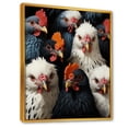 thumbnail image 2 of Designart "Red and White Farm Roosters II" Animals Framed Wall Art - Traditional White Chicken Bedroom Framed Canvas Wall Art, 2 of 6