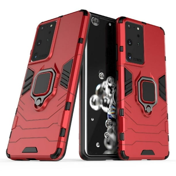 Funda para Samsung Galaxy S21 Ultra 5G con Soporte Anillo Giratorio 360° y Protección Resistente a Golpes y Caídas