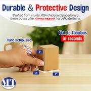MT Products Tuck Top Kraft Paperboard Gift Boxes 2 x 2 x 3 - Pack of 30