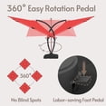 thumbnail image 6 of LAZZO 11ft Outdoor Patio Umbrella with Base and Light, All-Aluminum Offset Cantilever Umbrella for Pool & Backyard, Red, 6 of 10