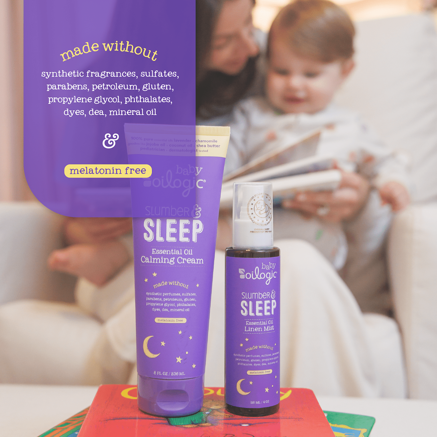 Oilogic Slumber & Sleep Calming Cream with Lavender & Chamomile, 8 fl oz