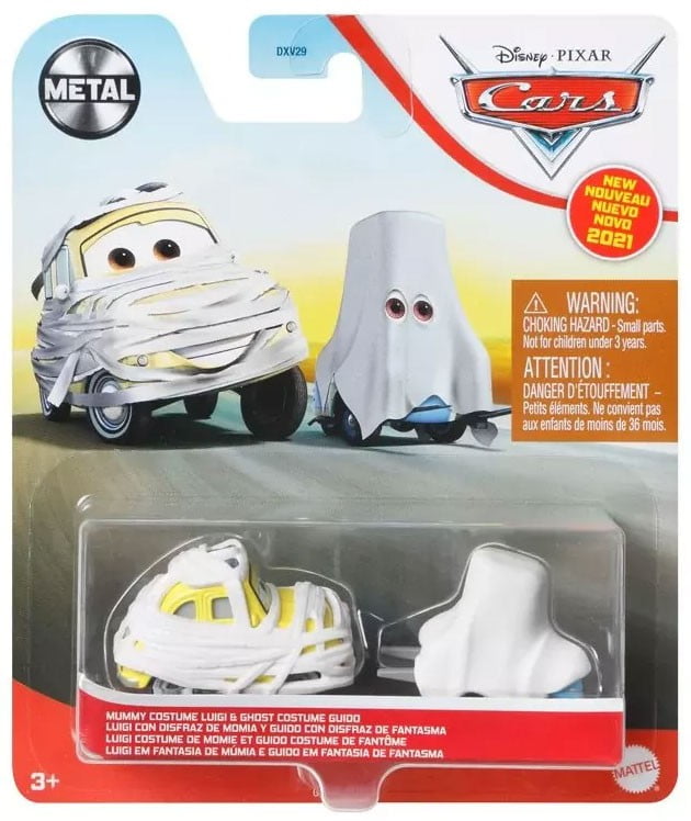 Disney / Pixar Cars Metal Mummy Costume Luigi & Ghost Costume Guido Diecast Car