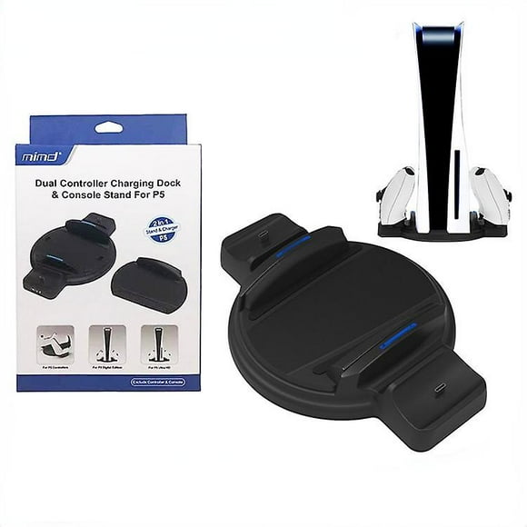 Soporte de base redonda para host DE/UHD de PS5 Soporte para consola de juegos P5 + conexión inalámbrica