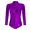 Purple, variant on IBTOM CASTLE Women's Dance Ballet Leotards Long Sleeve Metalic Shiny Leather Turtleneck Gymnastics One Piece Lycra Bodysuits Dancewear M Silver