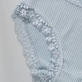 thumbnail image 4 of MOJOGO Soft Underwear for Women Ribbed Lace Trim Hipster Briefs with Bow Moisture-Wicking Panties for Everyday Comfort Light Blue L, 4 of 6