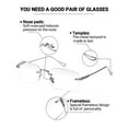 thumbnail image 4 of TERAISE Frameless Metal Reading Glasses for Men/Women Blue Light Blocking -Rimless Fashion Comfortable Computer Eyeglasses（Silver-150）, 4 of 6