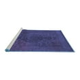 thumbnail image 2 of Ahgly Company Machine Washable Indoor Rectangle Abstract Blue Modern Area Rugs, 5' x 7', 2 of 4