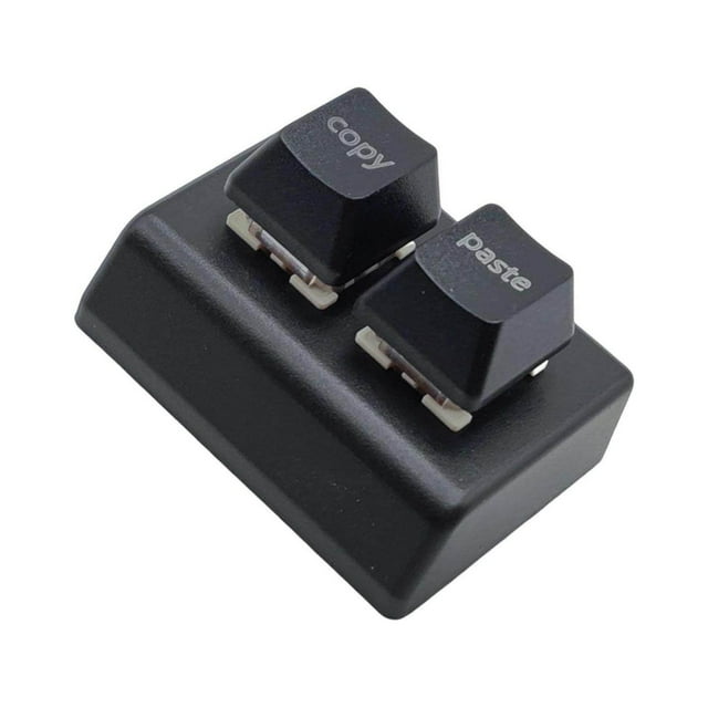 Maoww Copy and Paste 2 Key Keyboard Red Switches USB Mini 2 Key Keypad for Drawing Black
