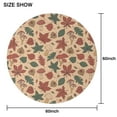thumbnail image 6 of Fall Leaves Mushrooms Round Tablecloth 60" X 60",Wrinkle Wipeable Table Cloth for Kitchen Dining Room Picnic Patio Party, 6 of 6