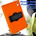 thumbnail image 6 of TECH CIRCLE iPad 10th Generation Case 10.9 Inch 2022,Heavy Duty Rugged Protective Case Rotating Hand Strap Stand Handle Shoulder Strap Kids Case for iPad 10th Generation iPad 10.9 Inch 2022,Orange/Bal, 6 of 8