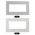 thumbnail image 3 of Switch Surround Plate Dual Gang Aluminum Plastic Bright Grey 216mm x 130mm 2Pcs, 3 of 5
