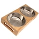 thumbnail image 4 of Tazón de Comida para Comida para Recipiente de Agua de Agua de Tazones Dobles 2 Tamaños - S S Colco Alimentador de mascotas, 4 of 7
