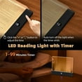 thumbnail image 3 of Smart Led Book Light, Rechargeable 3 Color Flat Student Reading Lamp, Led Night Light with Timer & Brightness Adjustment, Kids Eye Protection Light for Night Reading (Pink), 3 of 8