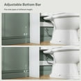thumbnail image 5 of Over The Toilet Storage Cabinet with 4 Open Shelves and Adjustable Shelf, Extra Tall Bathroom Organizer Unit with 2 Barn Doors, Home Space Saver for Bathroom, Laundry Room, White, 5 of 7