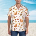 thumbnail image 5 of Uemuo Squirrel InThe Forest3 Printed Regular Fit Short Sleeve Casual Hawaiian Shirt for Men,Aloha shirt,Tropical shirt,Floral print shirt,Vacation Beach shirt-XX-Large, 5 of 9