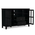 thumbnail image 3 of Simpli Home Artisan 53 inch Wide Solid Wood Tall TV Stand in Black For TVs up to 60 inches, 3 of 13
