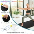 thumbnail image 6 of Hyxoo 6'x 2' Gymnastics Mat, 2" Thick Folding Tumbling Mat with Hook and Loop Fastener, Foldable Gym Mat with Carrying Handles, Cheer Mats for Kids Adults Home Exercise Aerobics Fitness, Black, 6 of 9