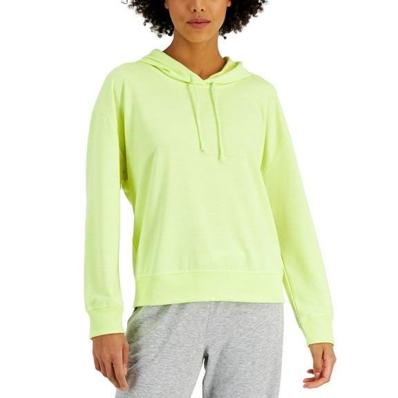 Jenni Womens On Repeat Hooded Pajama Top Only,1-Piece, X-Large, Sunny Lime