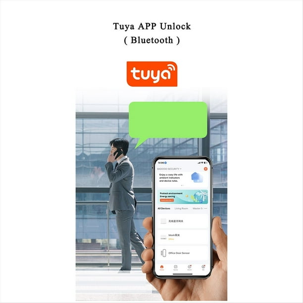 Tuya APP Control Remoto Gabinete Inteligente con Huella Digital Cajón Caja Fuerte Buzón Cerradura Eléctrica Plata L20mm