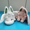 thumbnail image 4 of Cute White Bat Bunny Plush Pillow Kawaii Pink Bat Rabbit Stuffed Animal for Kids, 4 of 7