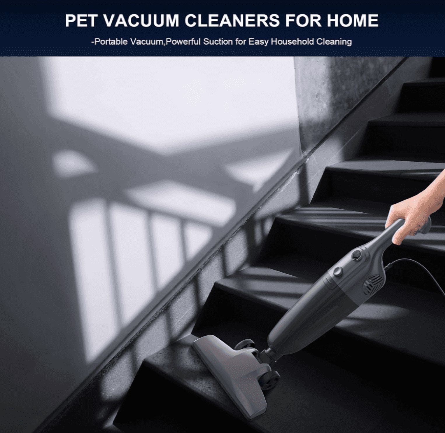 Vacuum Cleaners for Home - Corded Stick Vacuum Cleaner, Rechargeable High Power Vac for Pet Hair Carpet Hardwood Floor, Household Wireless Hand Lightweight Handheld Portable Car Vac, MC Black