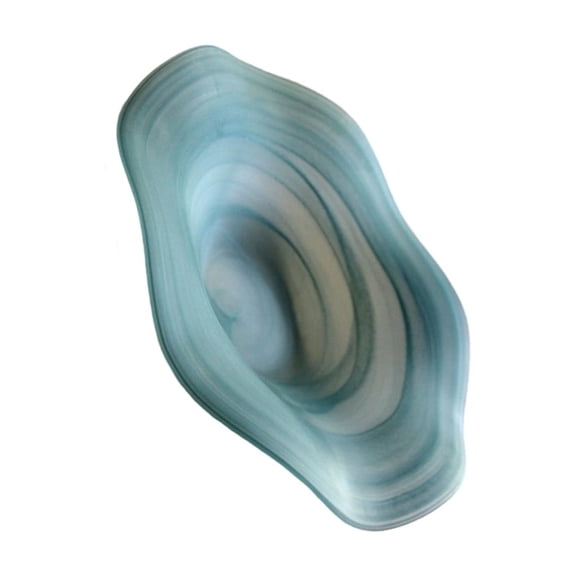 Handmade Waved Glass Serving Dish Contemporary Appetizer Plate Transparent Tableware For Dining Decoration