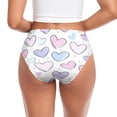 thumbnail image 4 of Women's Underwear Pink and Purple Hearts Hipster Panties Underwear for women, Large, 4 of 9