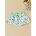 thumbnail image 5 of Bagilaanoe 3pcs Newborn Baby Girl Short Pants Set Fly Sleeve Romper Tops + Rainbow Skirt Shorts + Headband 3M 6M 9M 12M Infant Casual Summer Outfits, 5 of 9