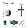 thumbnail image 2 of Coachuhhar Cross Necklace 925 Sterling Silver Western Turquoise Pendant Necklace Gothic Black Jewelry Gifts for Men Women, 2 of 7