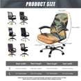 thumbnail image 5 of HELLHERO Hawaii Beach Print Office Chair Cover Set, Anti Dust Coconut Palm Print Gaming Chair Seat Cover with Arm Rest Covers, Stretchable Rotating Boss Chairs Slipcover, Home Decor, 5 of 6