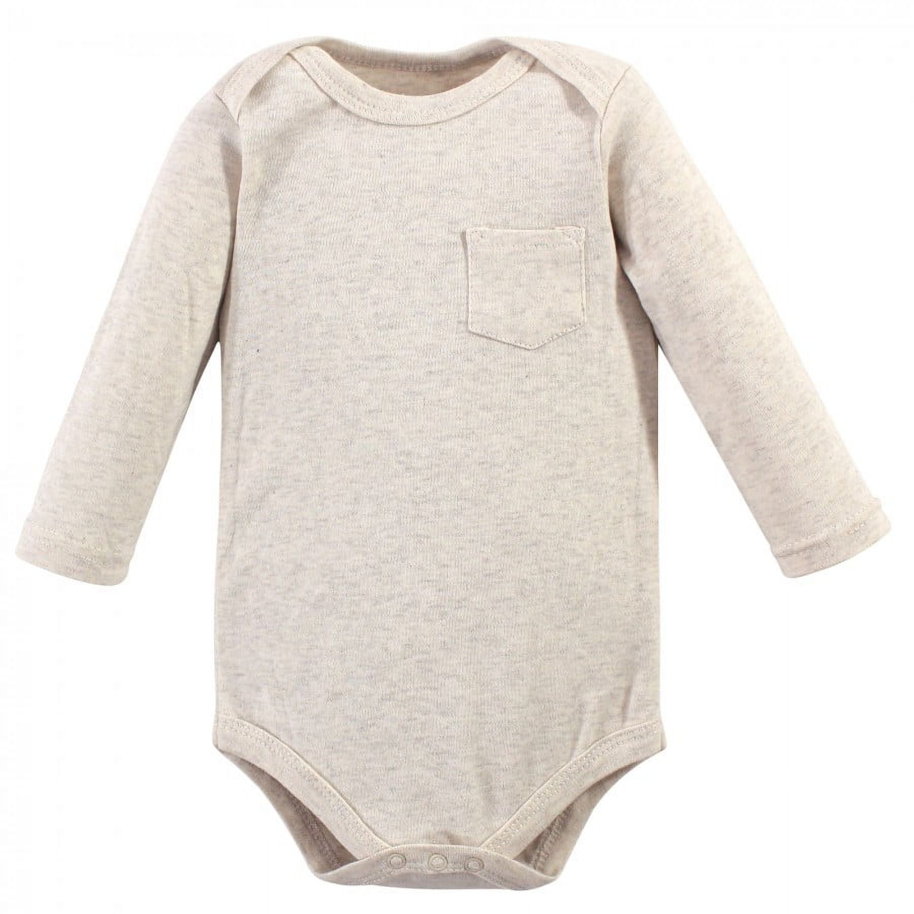 Hudson Baby Cotton Long-Sleeve Bodysuits, 5-Pack, Newborn- 24 Months
