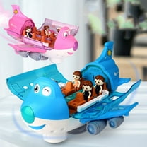 Soimiss Moving Airplane Toy Blue Plastic 1Pack for Baby Development